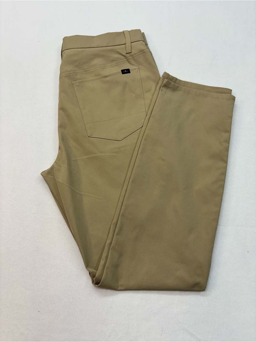 7 For All Mankind Men's Khaki Straight Chinos